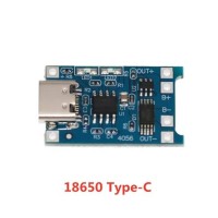 Nabíjací modul s ochranou pre 18650 Type-C